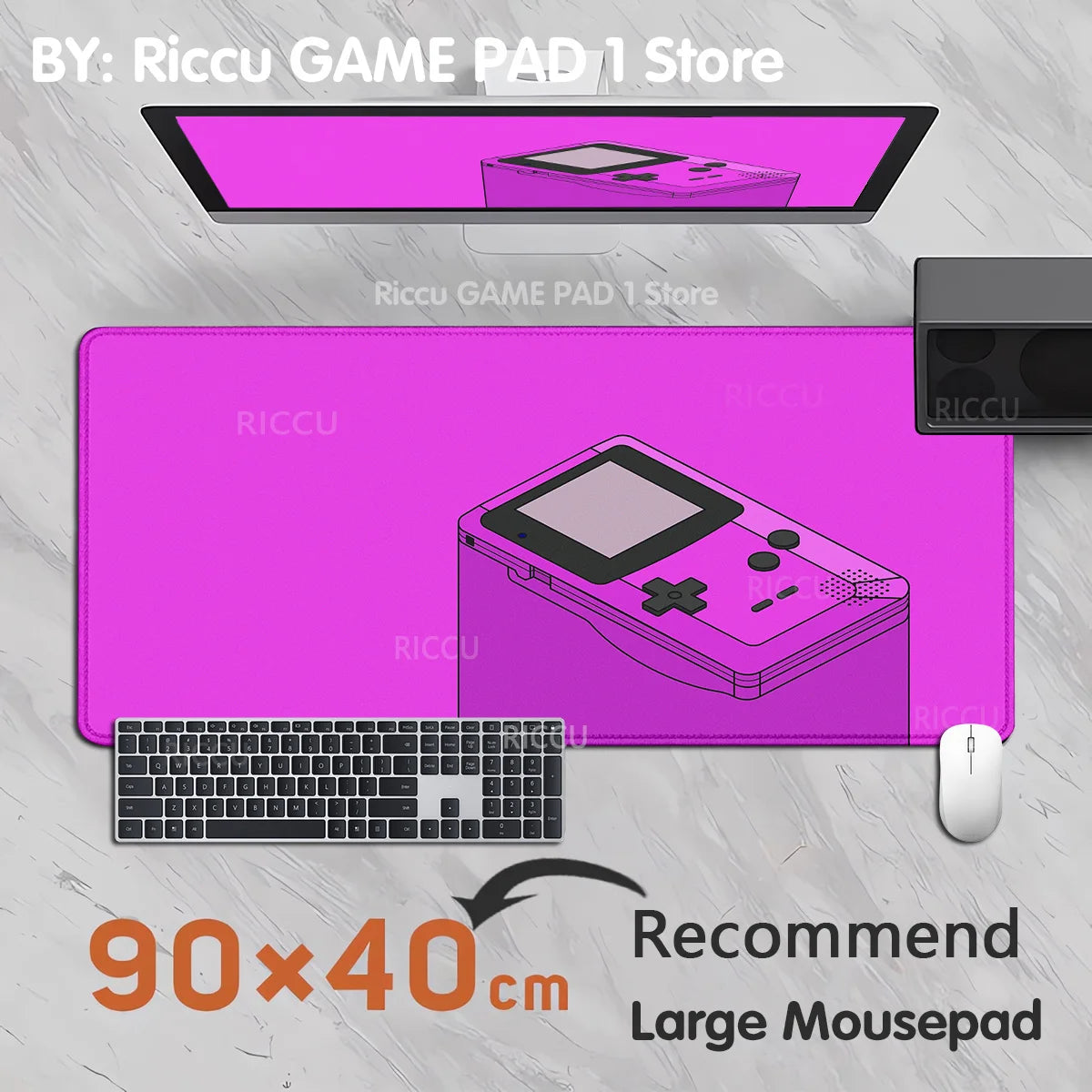 GameBoy Color Handheld Mause pad  E-Sports Desk Mat