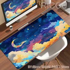 Japan Colorful night sky Mouse pad Desk Mat