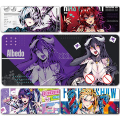 Sexy Anime Girls Succubus Albedo Ahegao Mousepad Desk Mat