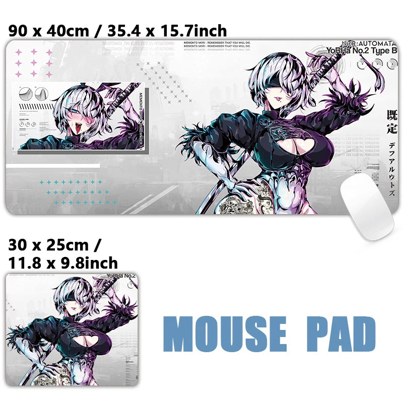 Sexy Anime Girls Succubus Albedo Ahegao Mousepad Desk Mat