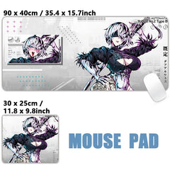 Sexy Anime Girls Succubus Albedo Ahegao Mousepad Desk Mat