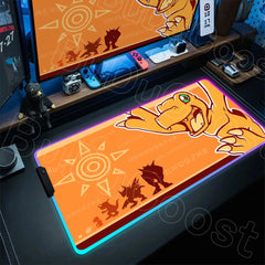 RGB Digimon Mouse Pad LED Desk Mat