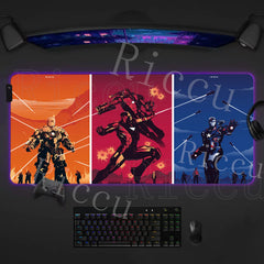 Iron Man RGB Mouse Pad Gaming LED Desk Mat
