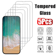5pcs Tempered Glass for iPhone