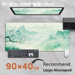 Pink plum blossom Gaming landscape  Mouse Pad