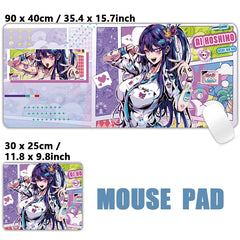 Sexy Anime Girls Succubus Albedo Ahegao Mousepad Desk Mat
