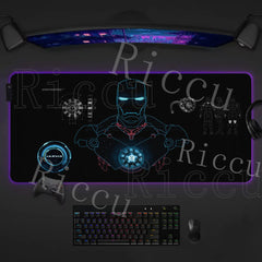 Iron Man RGB Mouse Pad Gaming LED Desk Mat