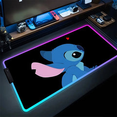 RGB Stitch Luminous Mouse Pad PC Kawaii Anime