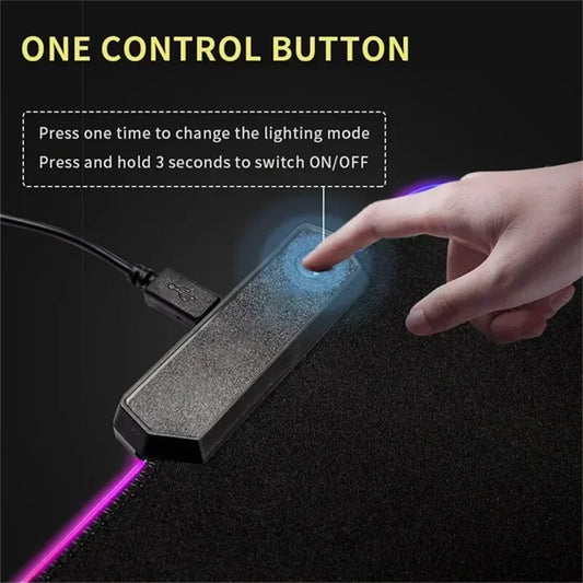 RGB Mouse Pad O-One-Piece LED Luminescence Mat