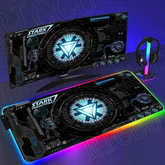 Iron Man RGB Mouse Pad Gaming LED Desk Mat