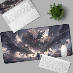 Dragon and Swordsman Gaming Desk Mat