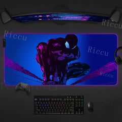 Spider Man Mouse Pad Anime RGB LED Desk Mat