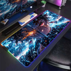 RGB Mouse Mat Demon Slayer Anime Mousepad Gaming  LED