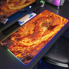 RGB Mouse Mat Demon Slayer Anime Mousepad Gaming  LED