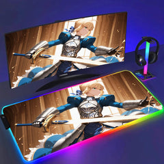 RGB Anime Fate Saber MousePad E-Sports LED Desk Mat