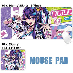 Sexy Anime Girls Succubus Albedo Ahegao Mousepad Desk Mat