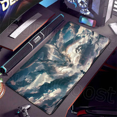 Dragon and Swordsman Gaming Desk Mat