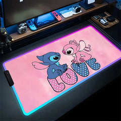 RGB Stitch Luminous Mouse Pad PC Kawaii Anime