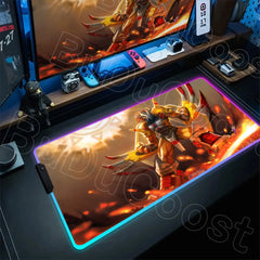 RGB Digimon Mouse Pad LED Desk Mat
