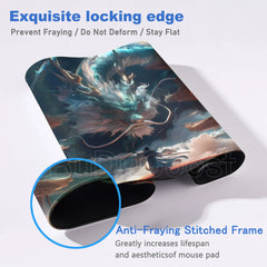 Dragon and Swordsman Gaming Desk Mat