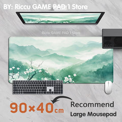 Pink plum blossom Gaming landscape  Mouse Pad