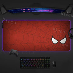 Spider Man Mouse Pad Anime RGB LED Desk Mat