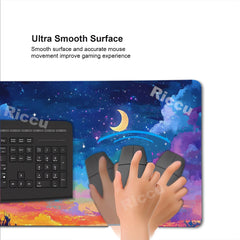 Japan Colorful night sky Mouse pad Desk Mat