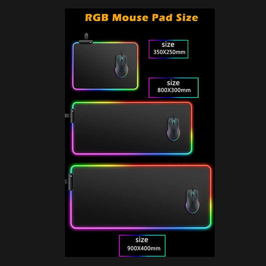 RGB Stitch Luminous Mouse Pad PC Kawaii Anime