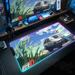 E-Sports Initial D AE86 Mousepad RGB Gamer Desk Mat