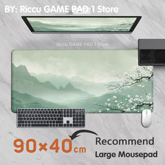 Pink plum blossom Gaming landscape  Mouse Pad