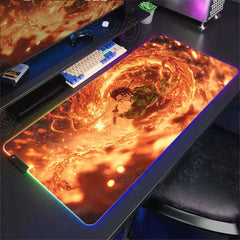 RGB Mouse Mat Demon Slayer Anime Mousepad Gaming  LED