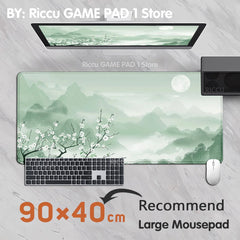 Pink plum blossom Gaming landscape  Mouse Pad