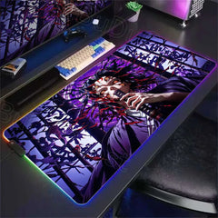 RGB Mouse Mat Demon Slayer Anime Mousepad Gaming  LED