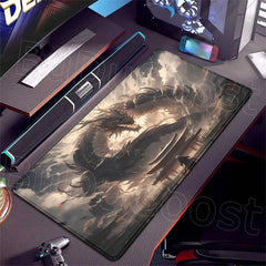 Dragon and Swordsman Gaming Desk Mat
