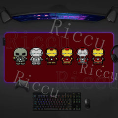 Iron Man RGB Mouse Pad Gaming LED Desk Mat