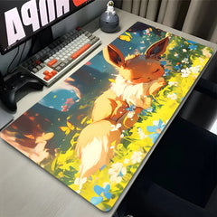 P-Pokemon Mouse Pad E-Eevee Evolutions Gamer Desk Mat