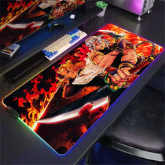 RGB Mouse Mat Demon Slayer Anime Mousepad Gaming  LED