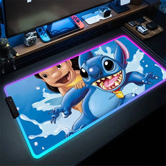 RGB Stitch Luminous Mouse Pad PC Kawaii Anime