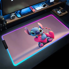 RGB Stitch Luminous Mouse Pad PC Kawaii Anime