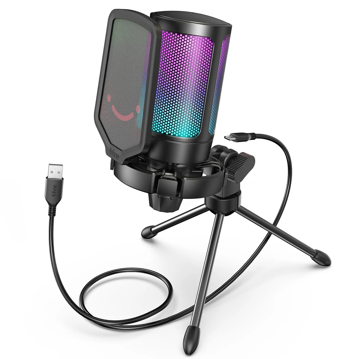 USB Microphone for Gaming Streaming with Pop Filter