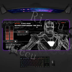 Iron Man RGB Mouse Pad Gaming LED Desk Mat