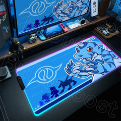 RGB Digimon Mouse Pad LED Desk Mat