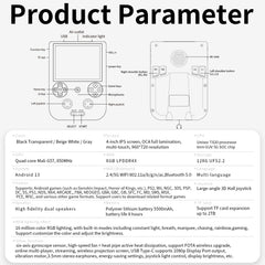 ANBERNIC RG406V Retro Video Games 4" IPS Multi-touch Screen Android 13  PSP PS2