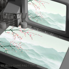 Pink plum blossom Gaming landscape  Mouse Pad