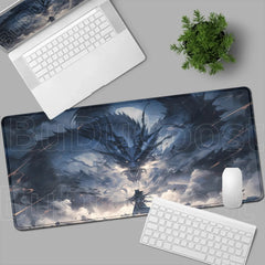 Dragon and Swordsman Gaming Desk Mat