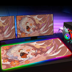 RGB Genshin Impact Game Pad Desk Mat LED
