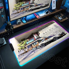 E-Sports Initial D AE86 Mousepad RGB Gamer Desk Mat