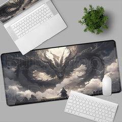 Dragon and Swordsman Gaming Desk Mat