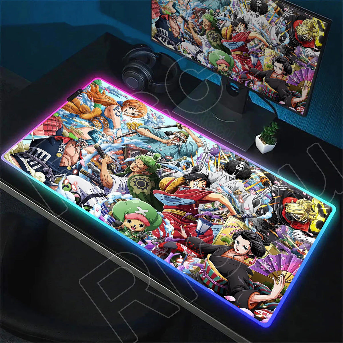 RGB Mouse Pad O-One-Piece LED Luminescence Mat