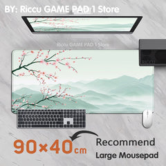 Pink plum blossom Gaming landscape  Mouse Pad
